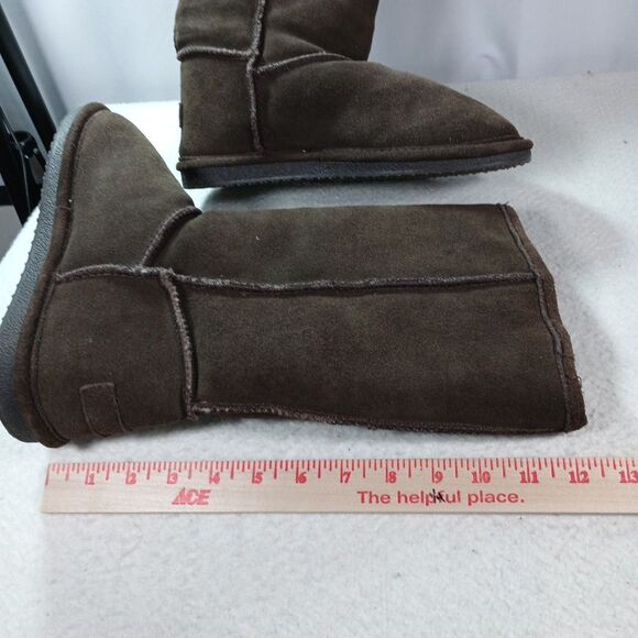 Bjorndal Women’s Size 7 Brown Suede Boots Faux Fur Lined Slip-On Comfort Warm - Picture 13 of 16